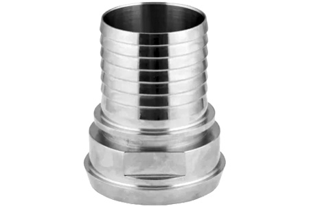 HYGIENIC COUPLING DIN 11851 FEMALE WITH HOSE TAIL WITH CONE FOR NUT SS 316 INPART24 Variant DINFT015