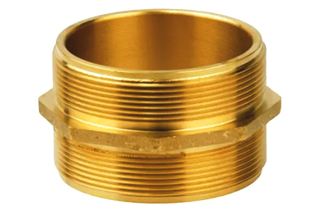 DOUBLE NIPPLE MALE THREAD FITTING FLAT FACE TW BRASS INPART24 Variant MNR280TW025B