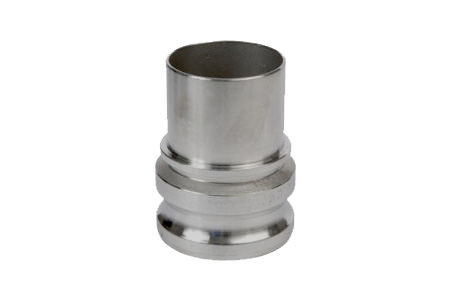 CAMLOCK TYPE ES MALE PART WITH SMOOTH HOSE TAIL FOR SAFETY CLAMP STAINLESS STEEL 316 INPART24 Variant ES020SS