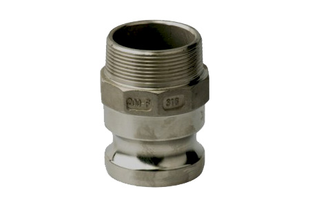 CAMLOCK TYPE F MALE PART WITH MALE THREAD BSP NPT STAINLESS STEEL AISI 316 INPART24 Variant F015SS