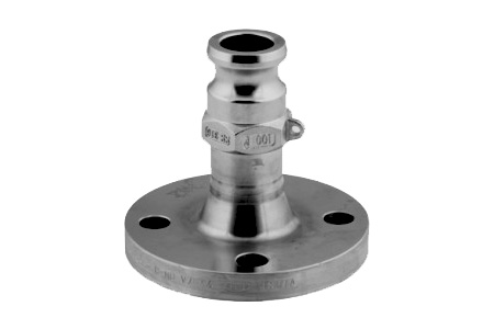 CAMLOCK TYPE FLA MALE PART WITH FIXED FLANGE EN 1092 STAINLESS STEEL AISI 316 INPART24 Variant FLA025SS