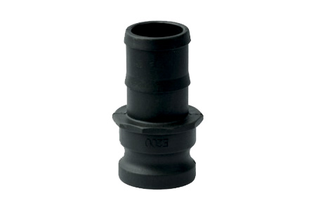 CAMLOCK TYPE E MALE PART WITH HOSE TAIL FROM POLYPROPYLENE MATERIAL PP INPART24 Variant E015PP