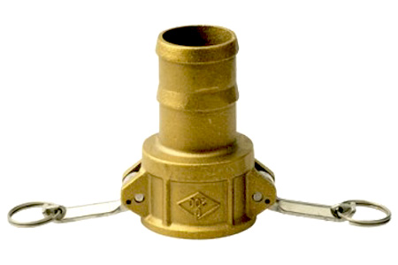 CAMLOCK TYPE C FEMALE PART WITH HOSE TAIL FROM BRASS MATERIAL INPART24 Variant C015BR