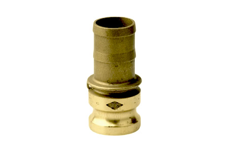 CAMLOCK TYPE E MALE PART WITH RIBBED HOSE TAIL FROM BRASS MATERIAL INPART24 Variant E015BR