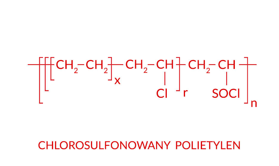 Wzór chemiczny CSM - Chlorosulfonowany Polietylen - Hypalon